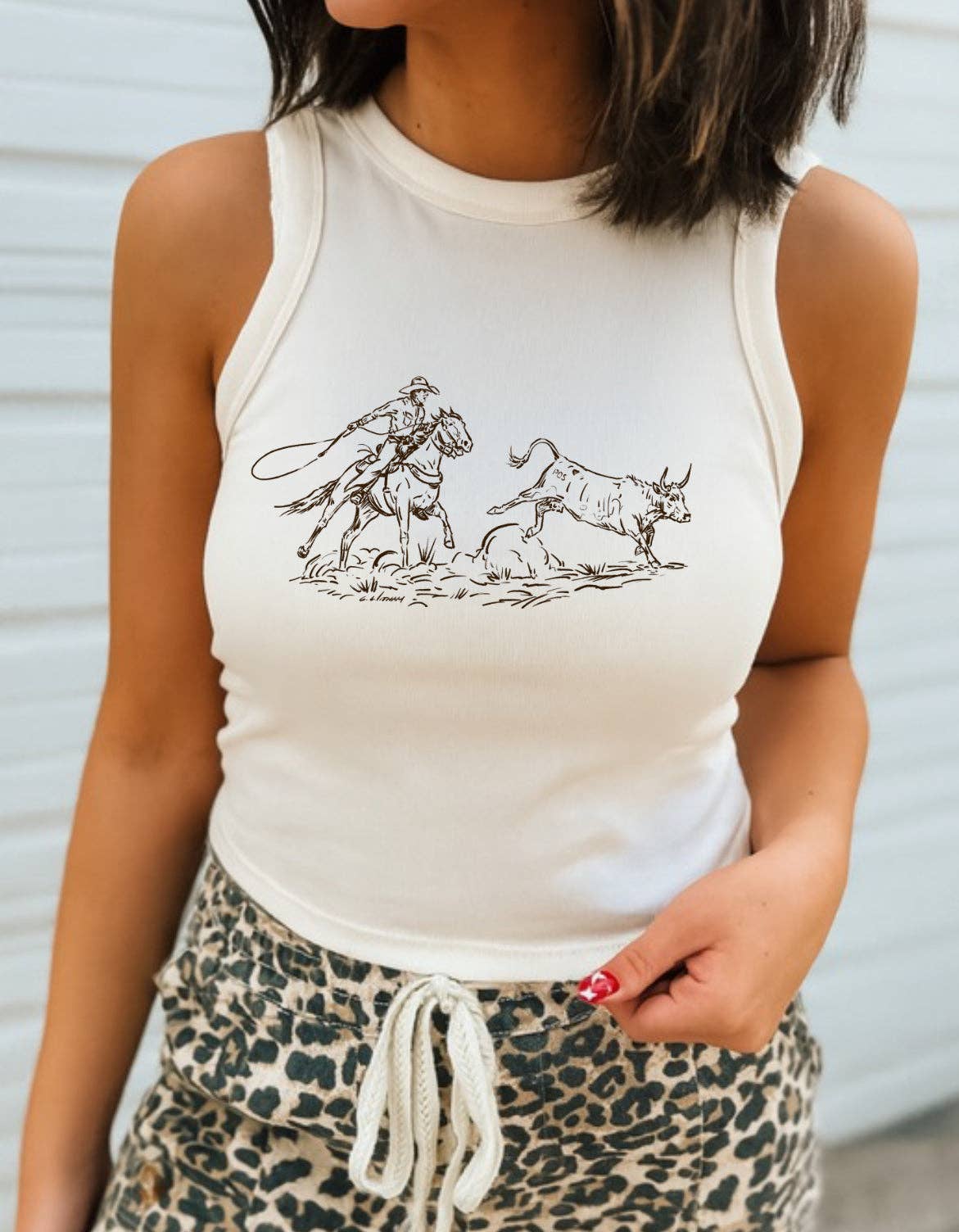 Cody Roper Tank | Western Graphic Cropped Tank