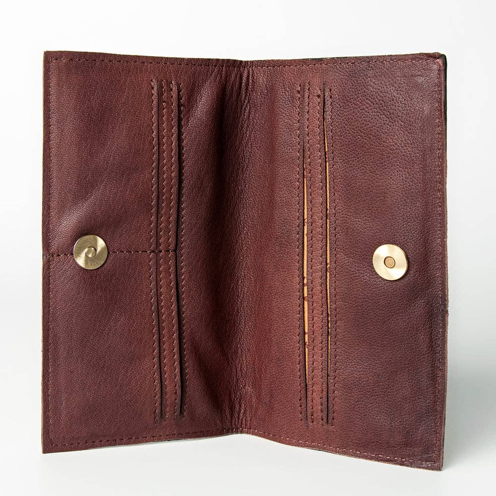 Catalina Floral Hand-Tooled Wallet