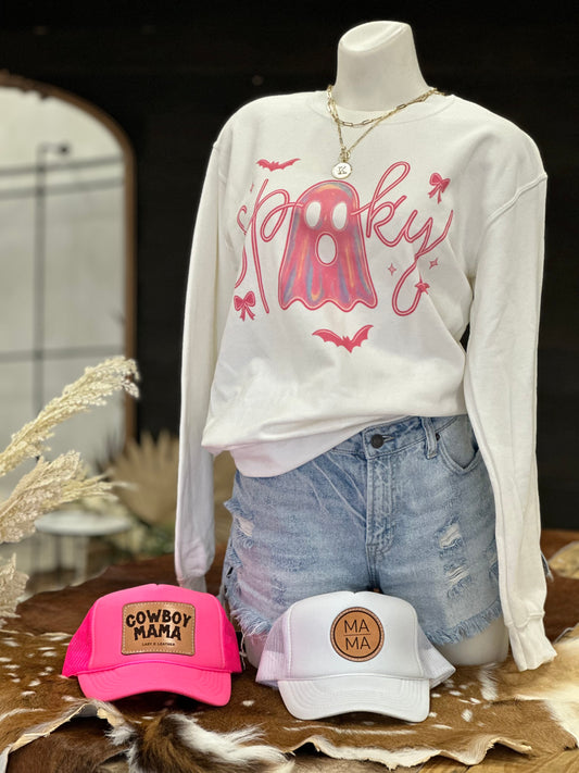 Pink Spooky Halloween crewneck sweatshirt