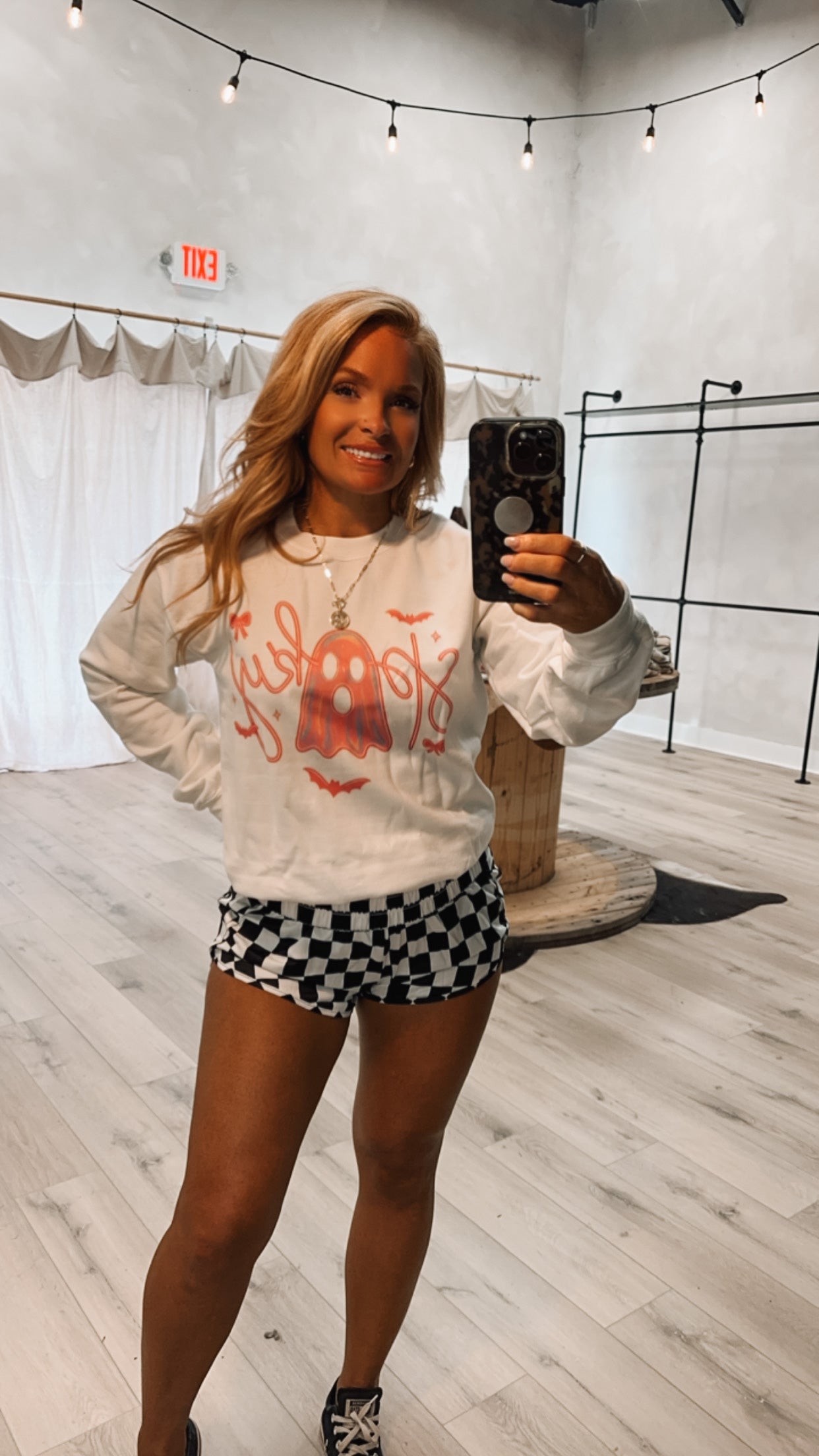 Pink Spooky Halloween crewneck sweatshirt