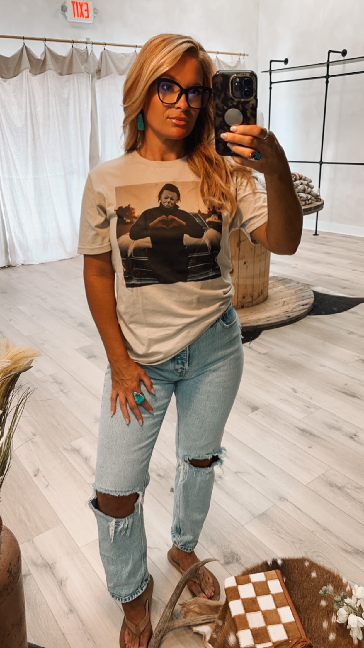 Michael Myers tee/cream