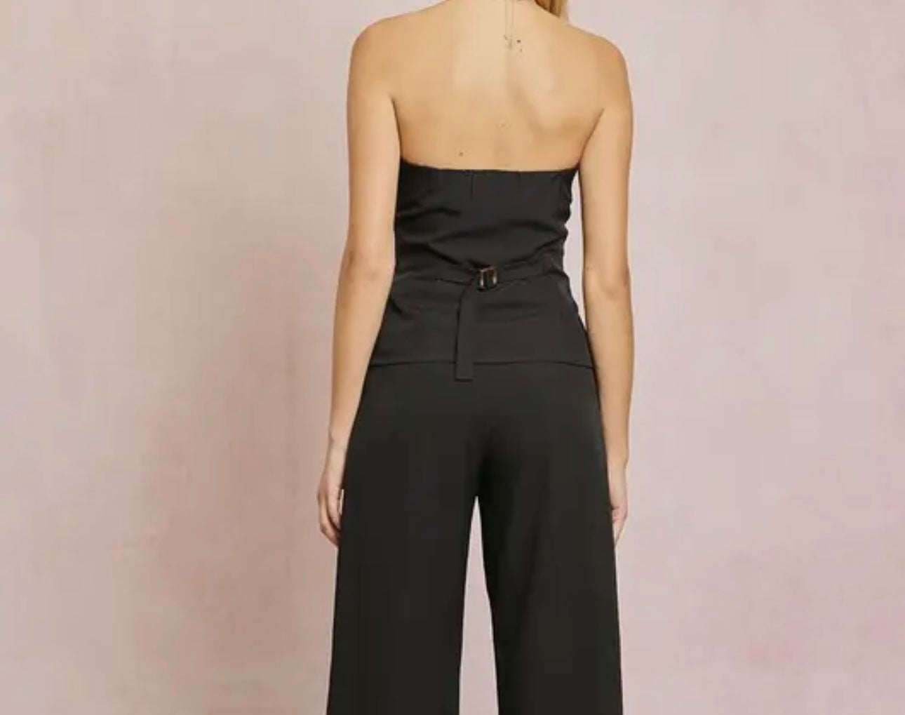 The tailored button front tube top (2 colors)