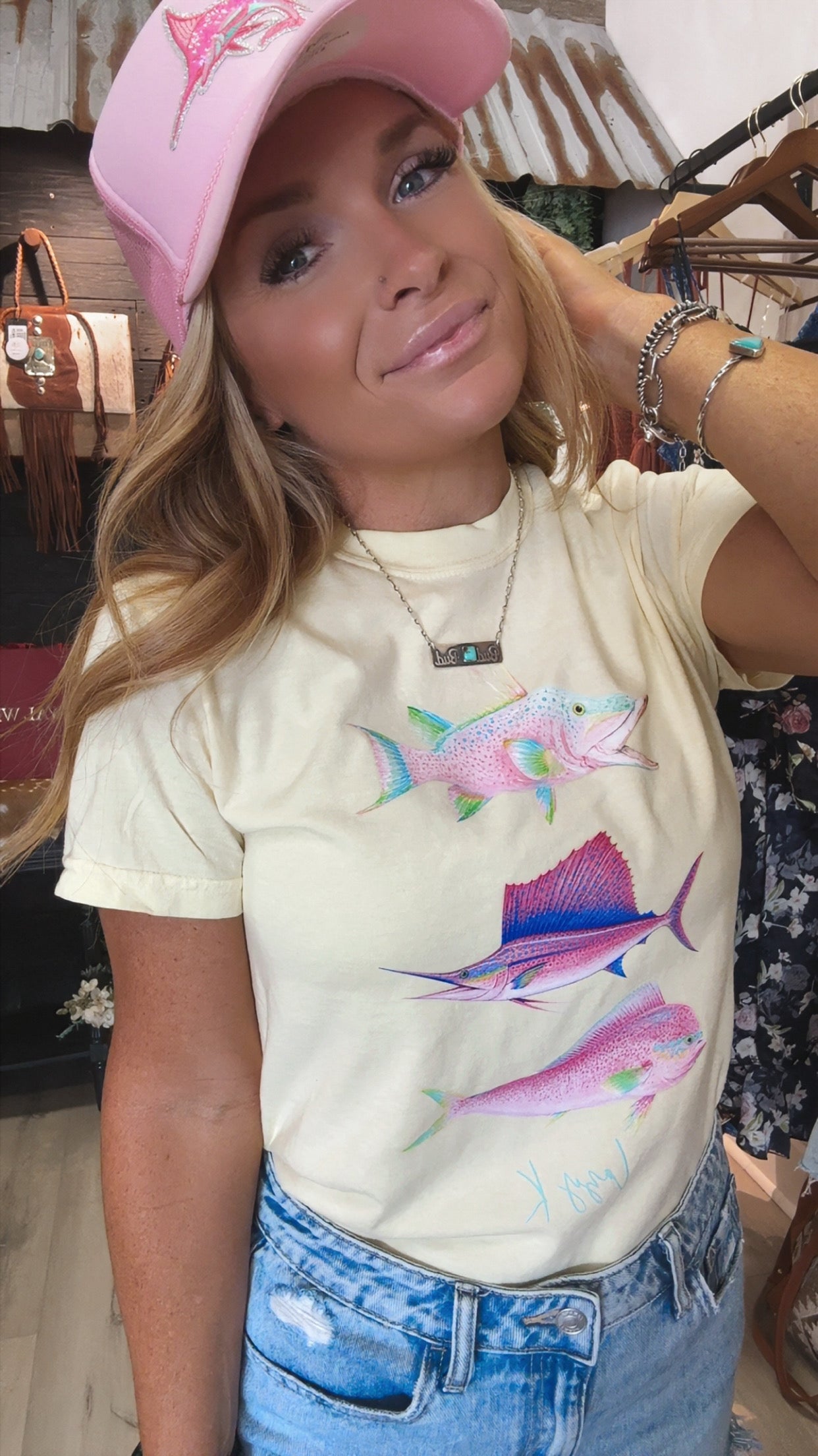 “Stacked” comfort color tee