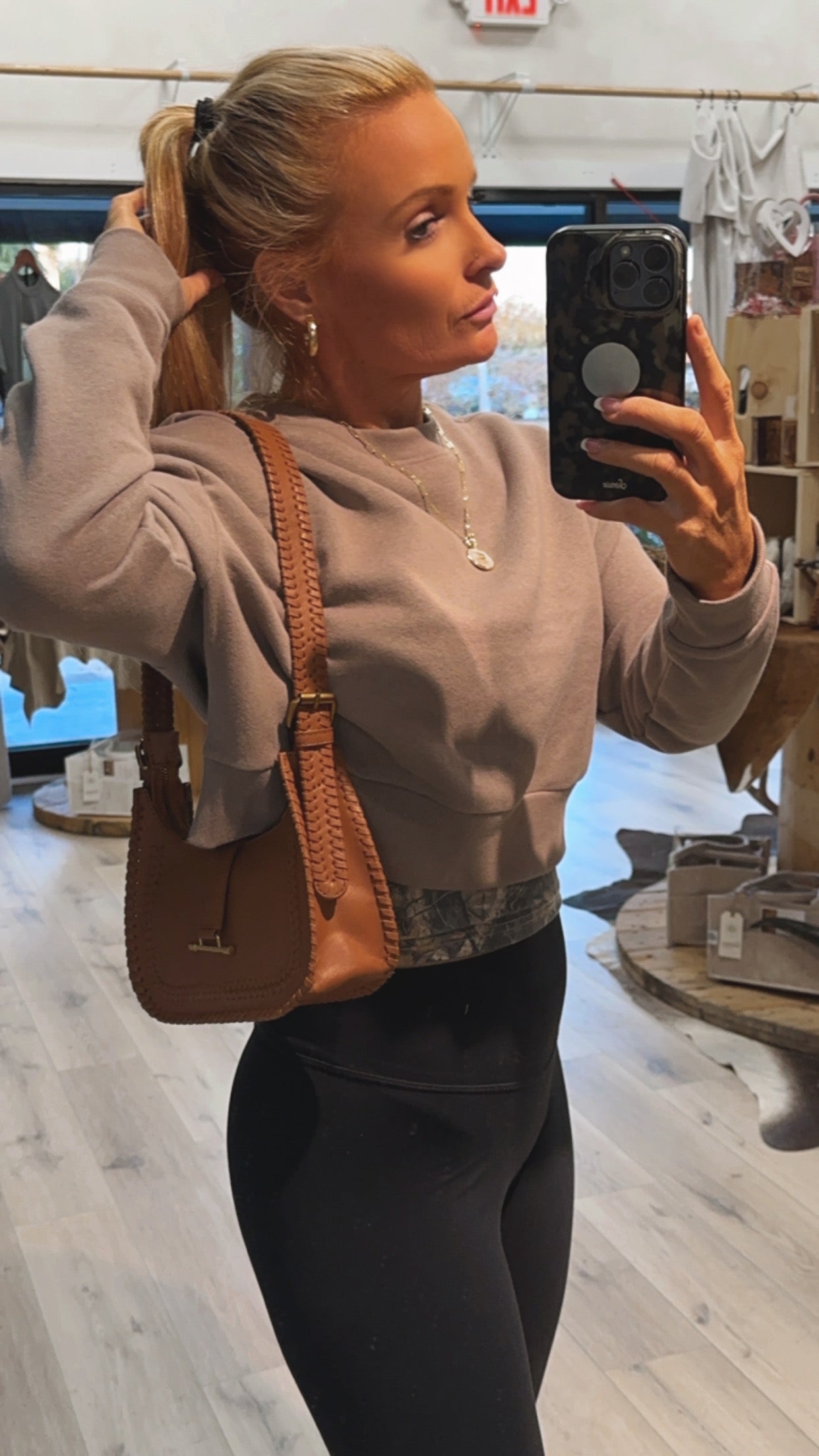 LW Dannia bag - slick leather tan