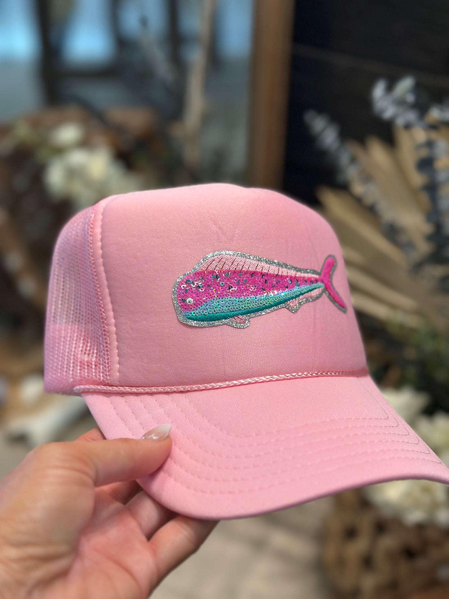 Preppy mahi sequins patch cap