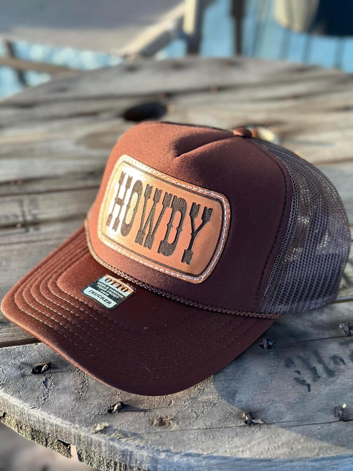 “Howdy” brown foam trucker