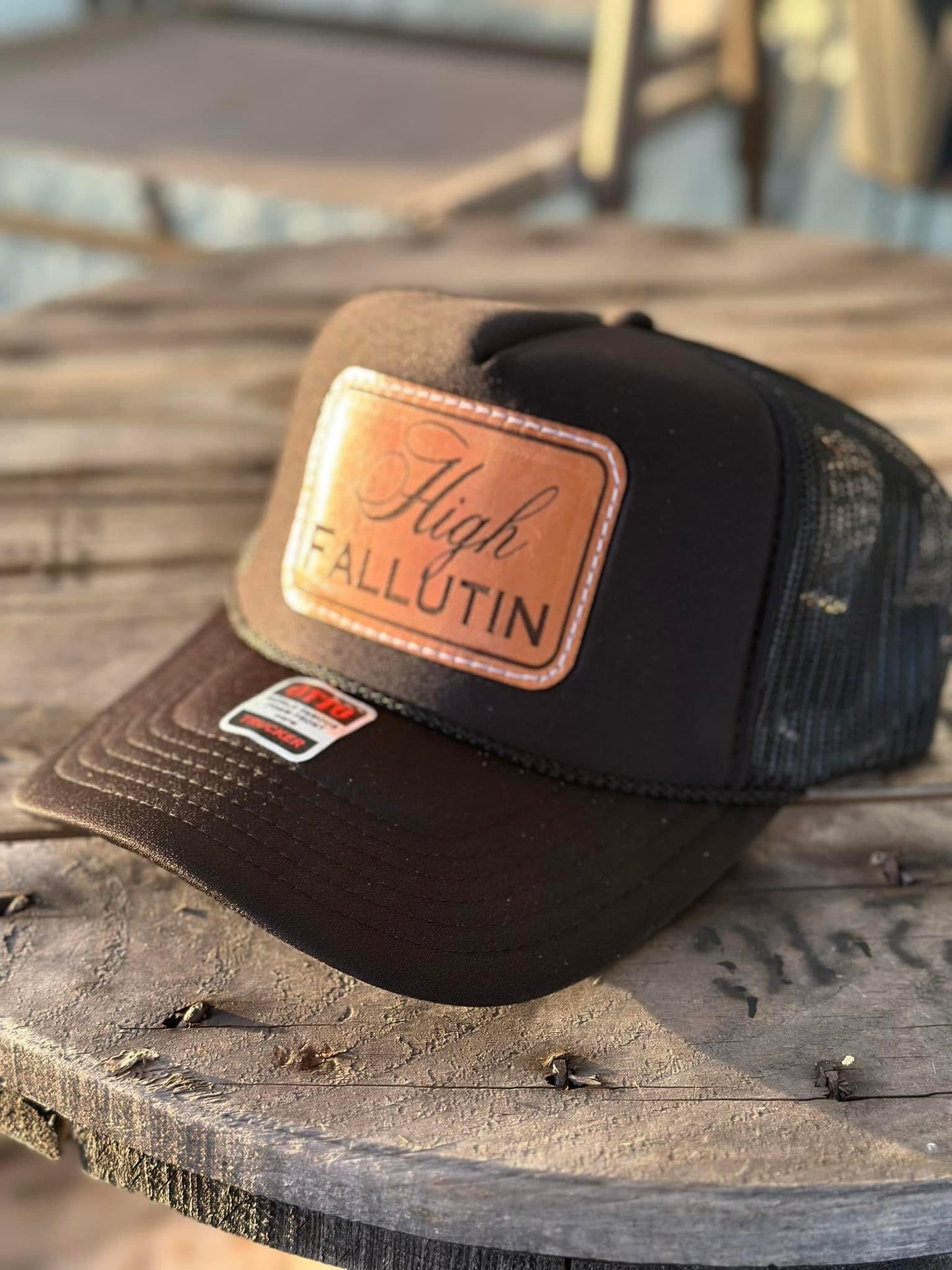 “High fallutin” foam trucker hat