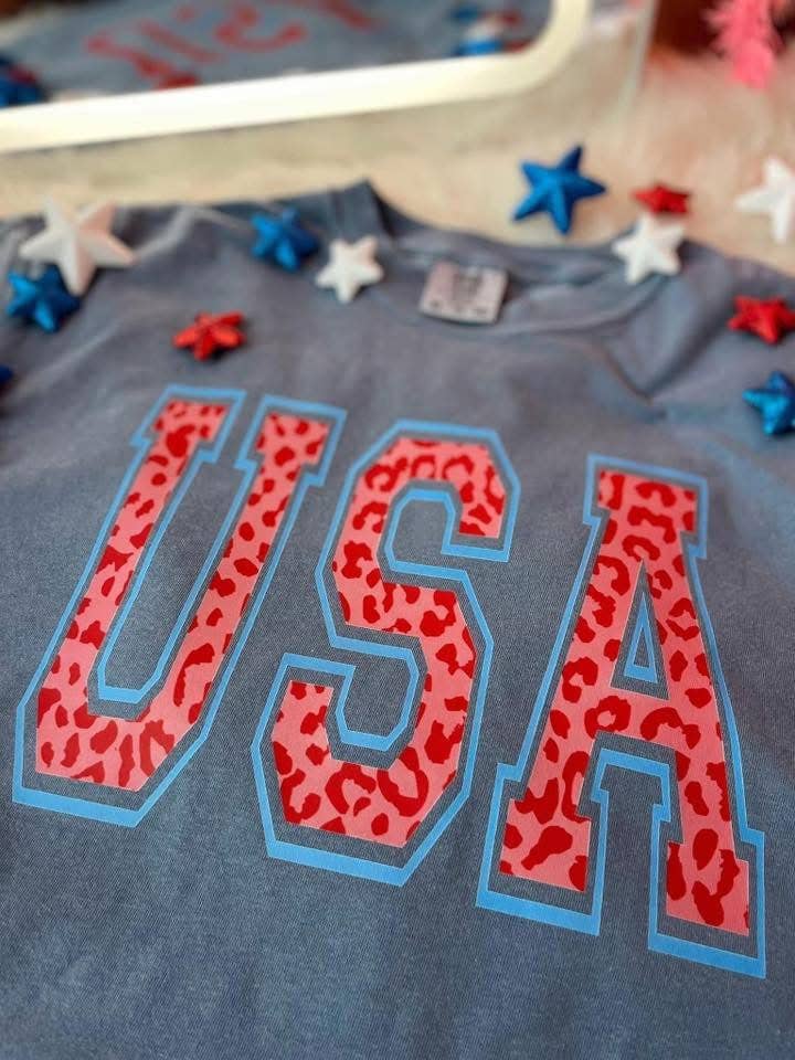 Leopard USA Tee