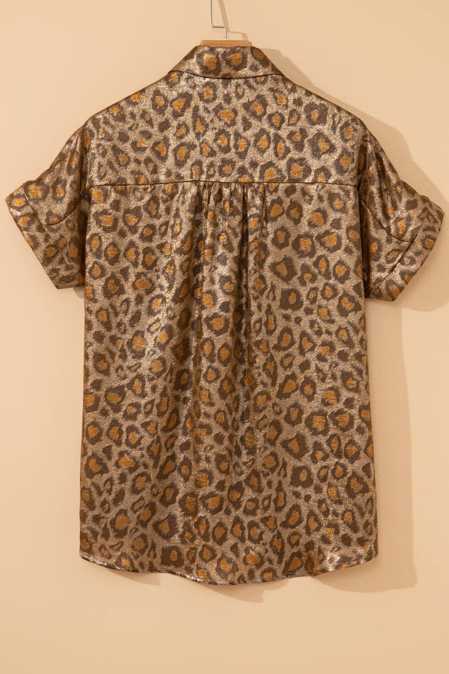 Metallic Leopard Blouse