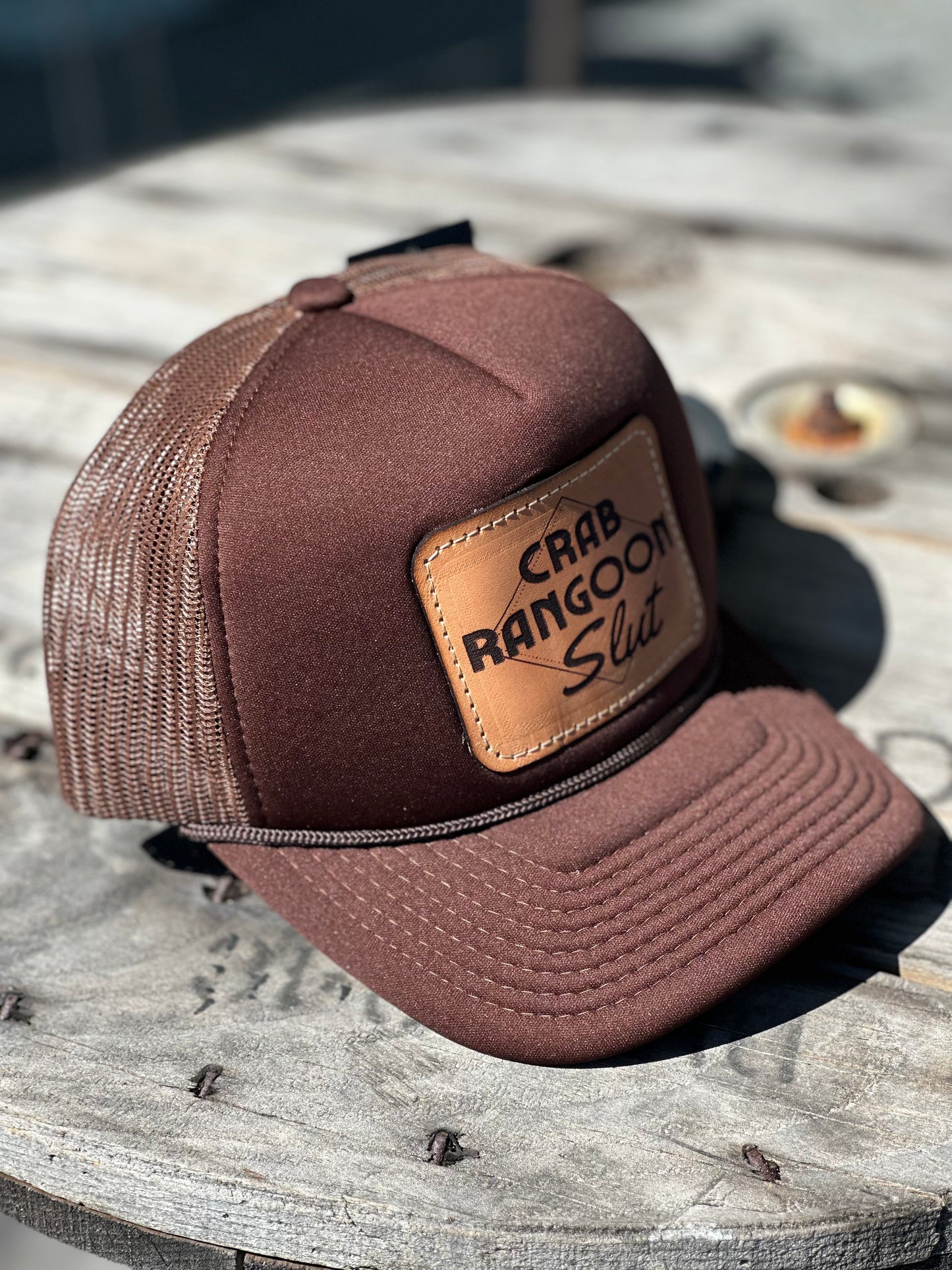 “Crab rangoon slut” foam trucker