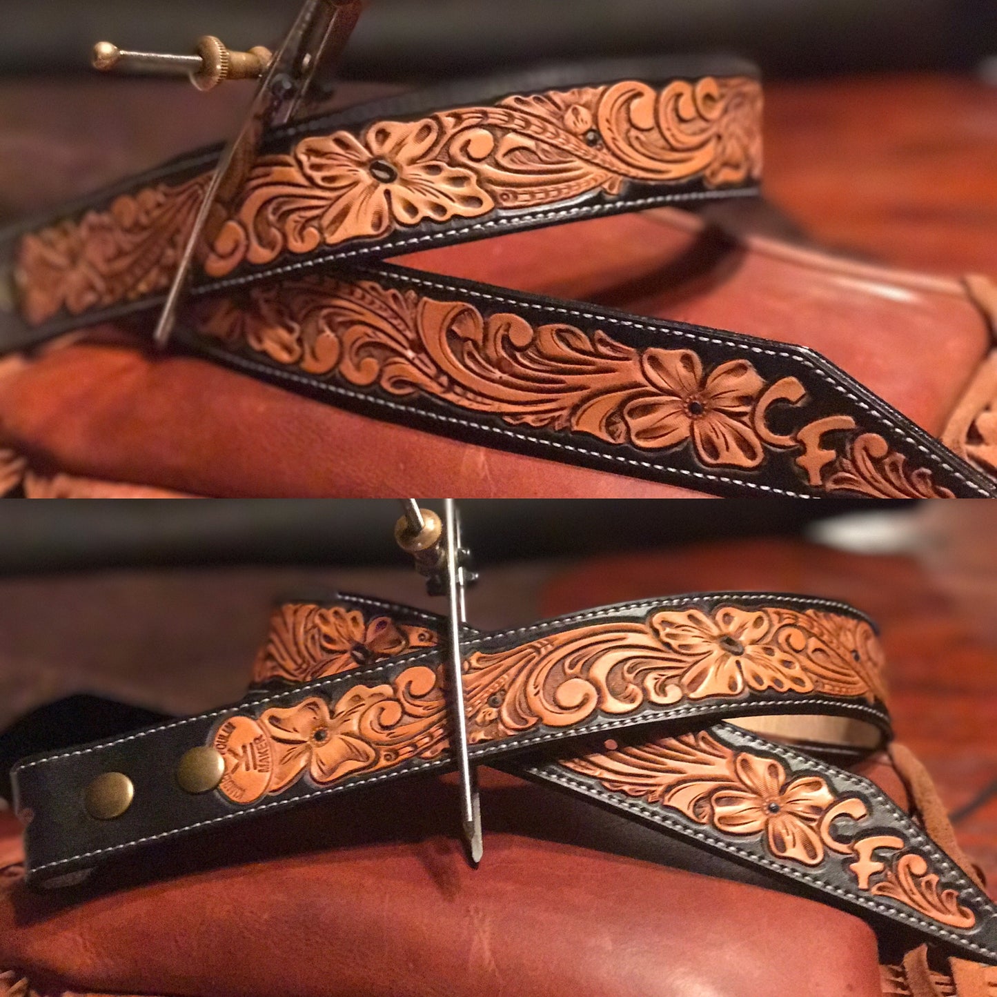 Custom tooled ADULT belt size 26-46