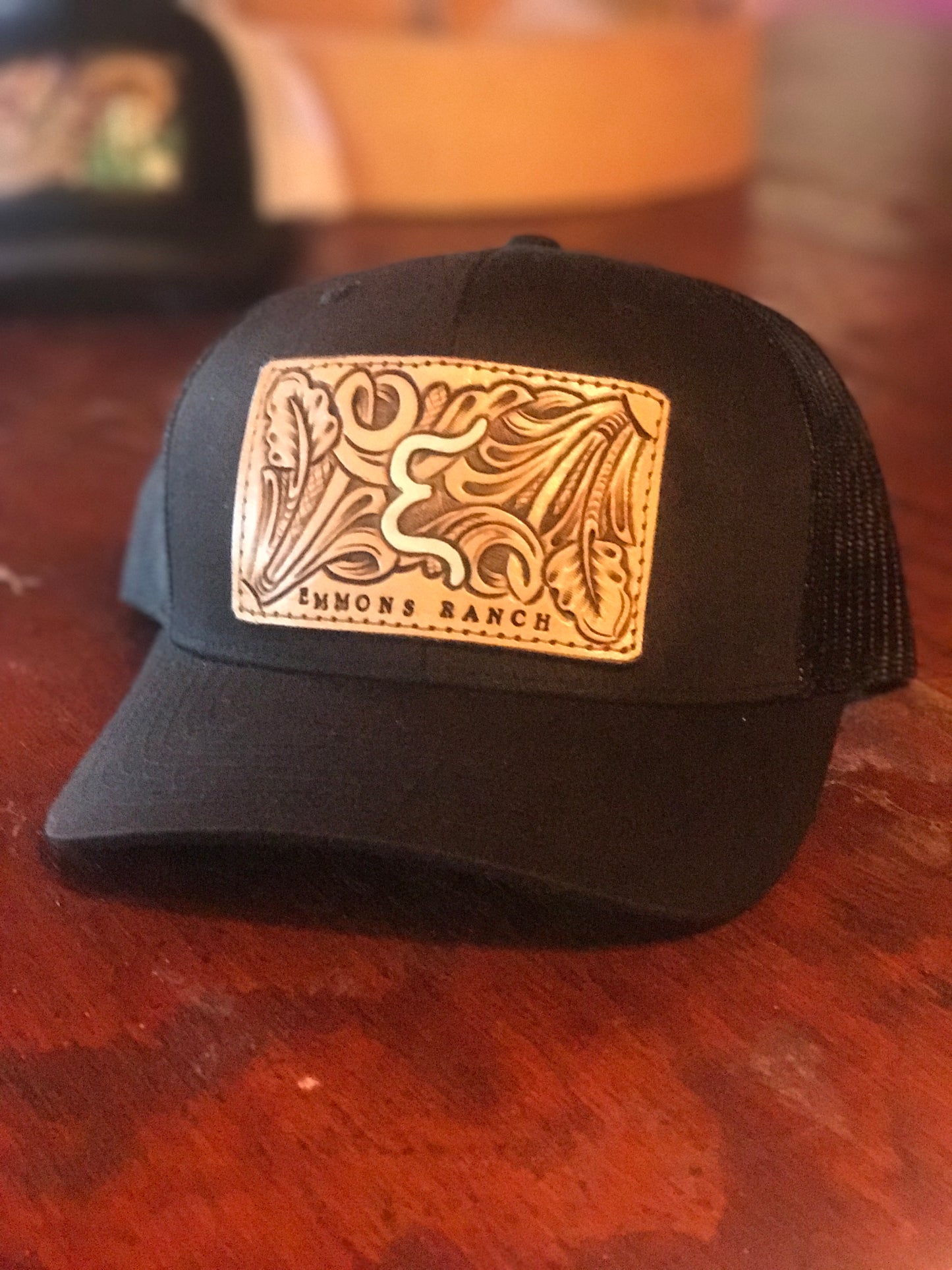 CUSTOM tooled hat patch. MADE RO ORDER