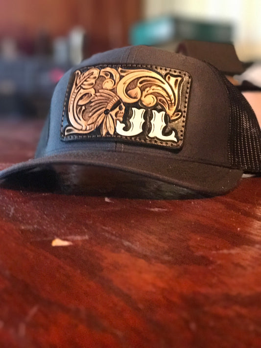 CUSTOM tooled hat patch. MADE TO ORDER