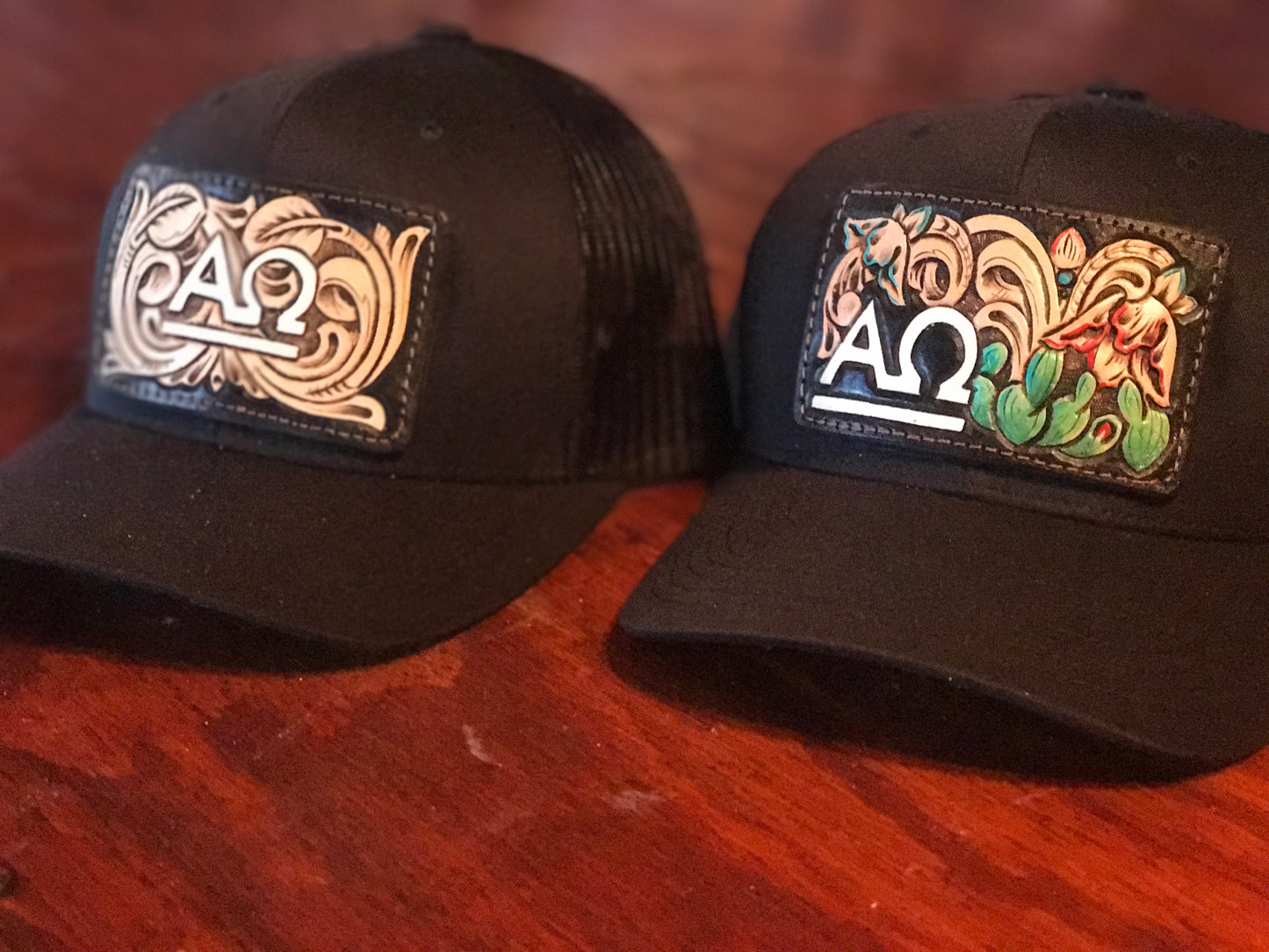 CUSTOM tooled hat patch. MADE RO ORDER