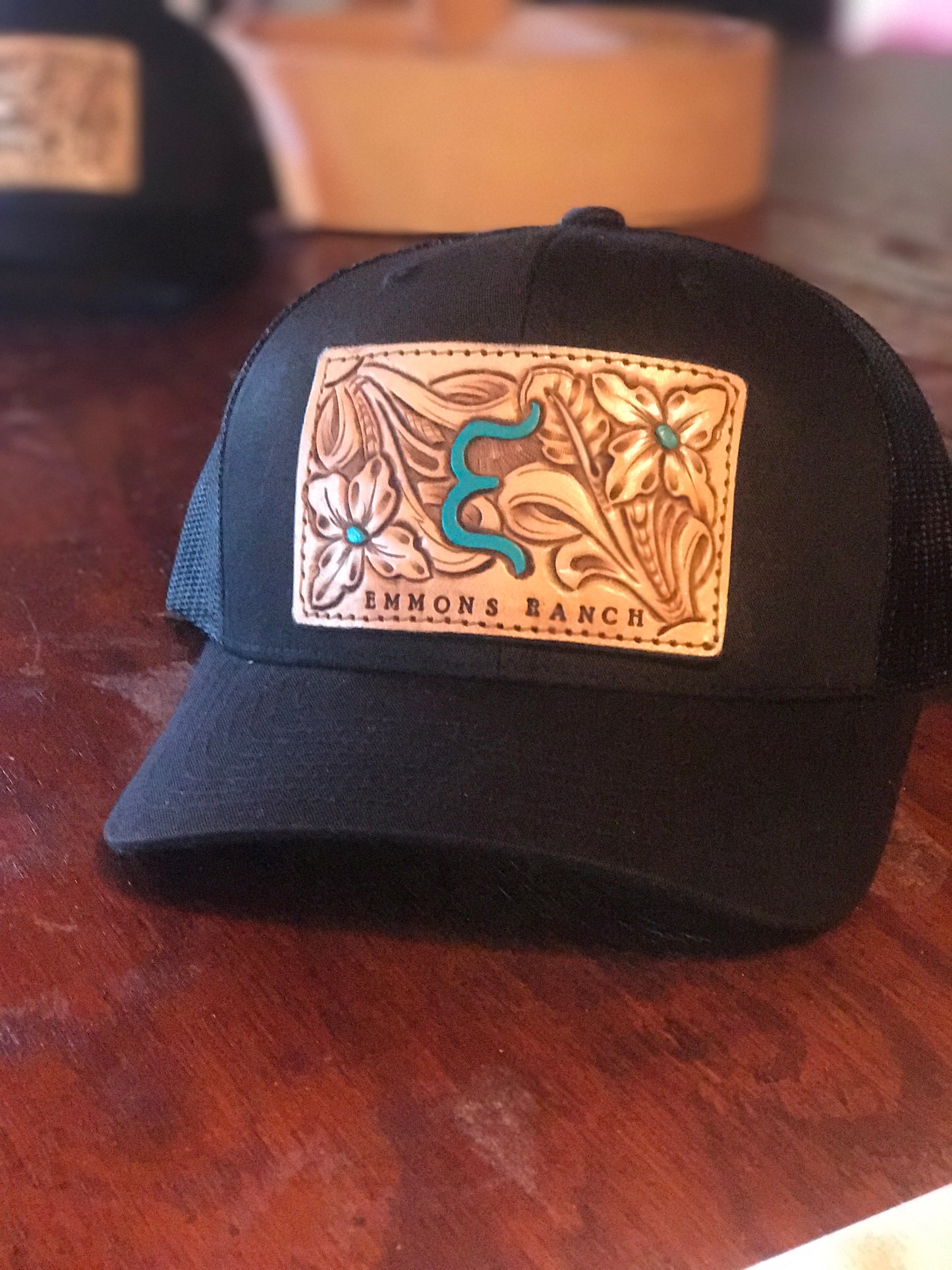 CUSTOM tooled hat patch. MADE RO ORDER
