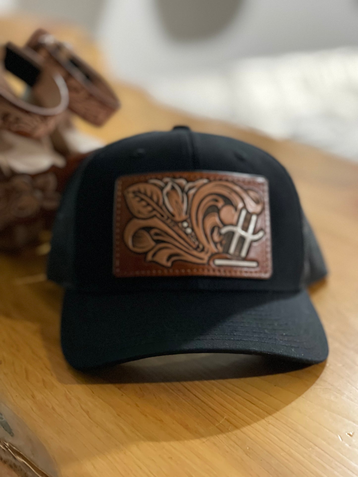CUSTOM tooled hat patch. MADE RO ORDER