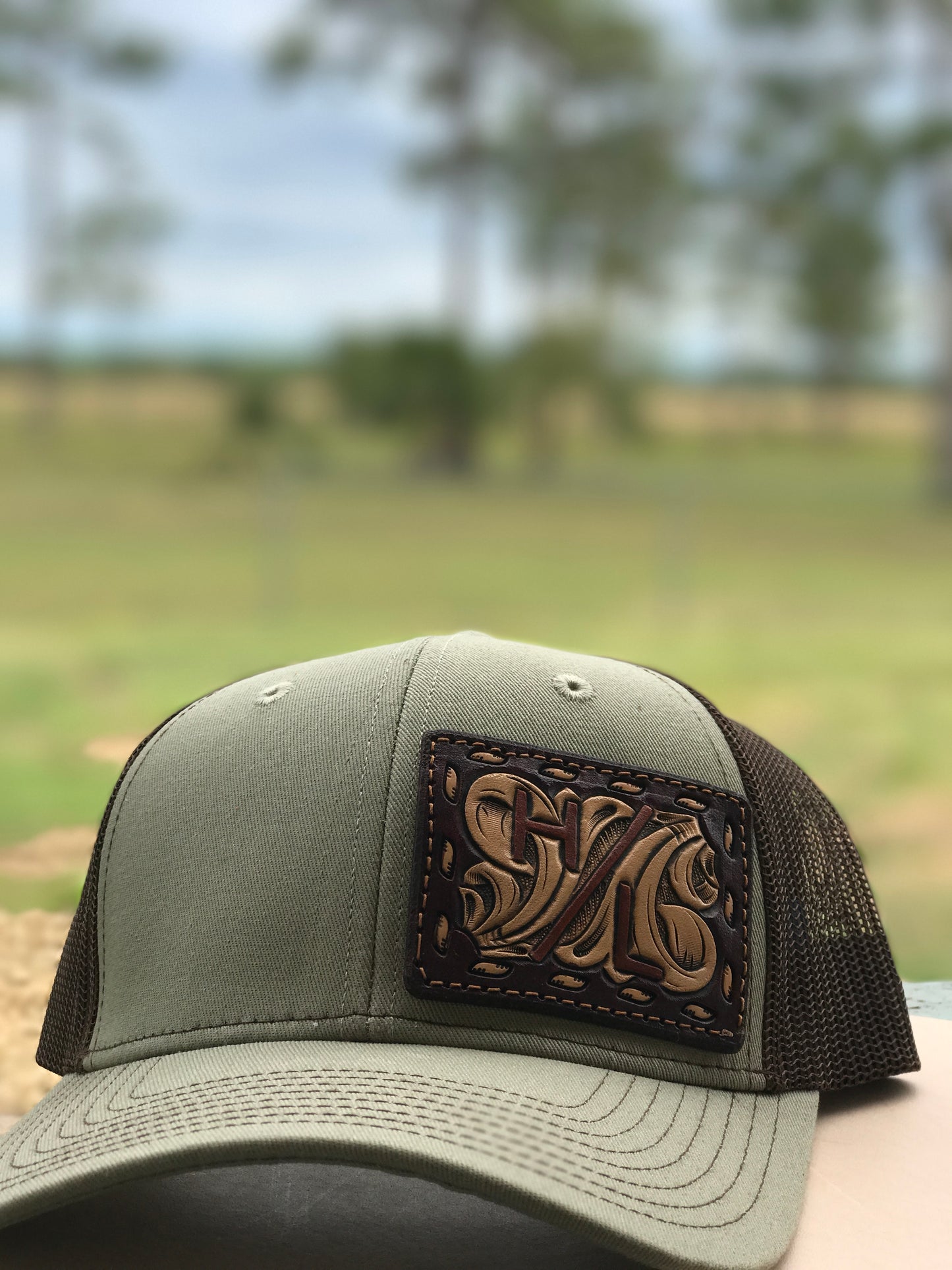 CUSTOM tooled hat patch. MADE RO ORDER
