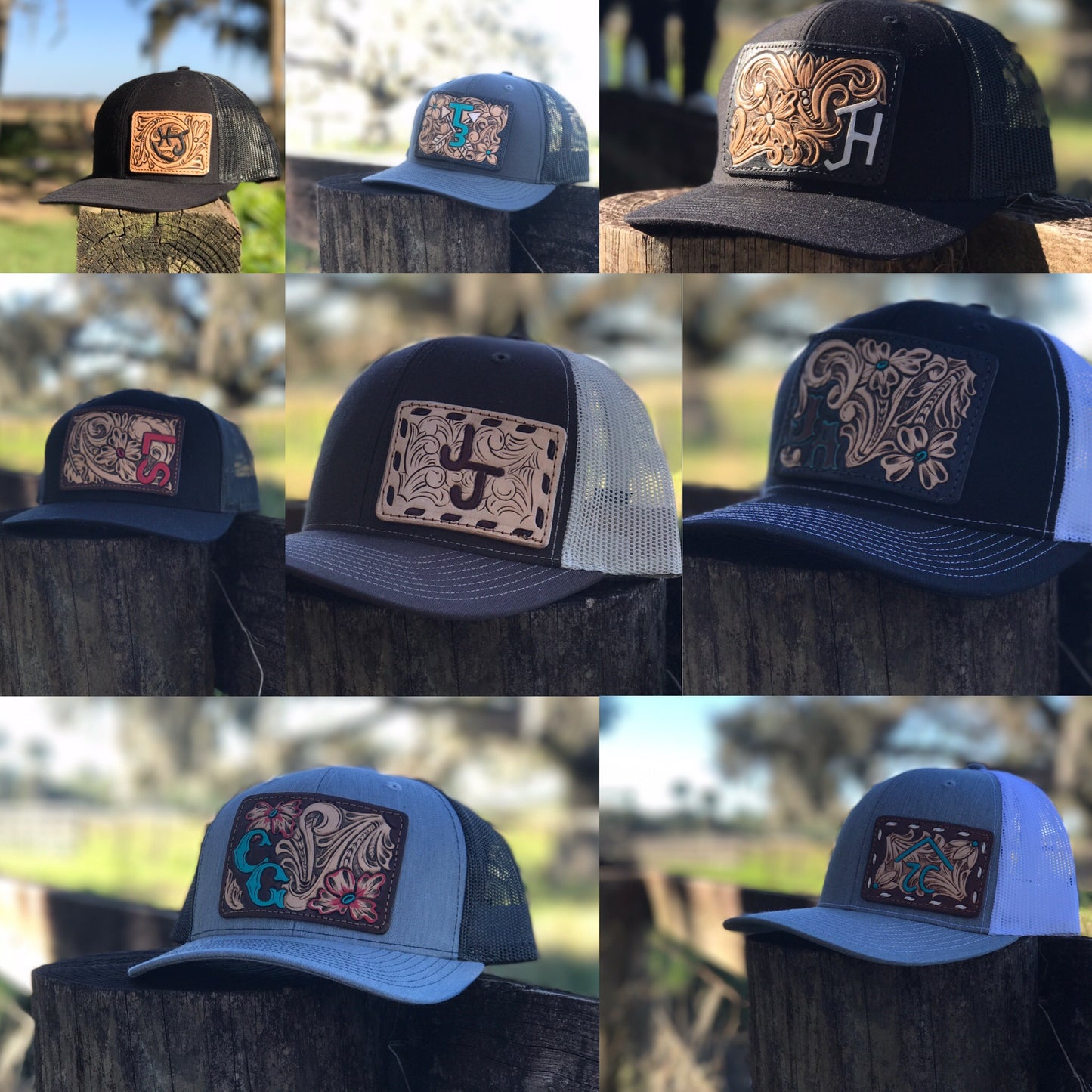 CUSTOM tooled hat patch. MADE RO ORDER