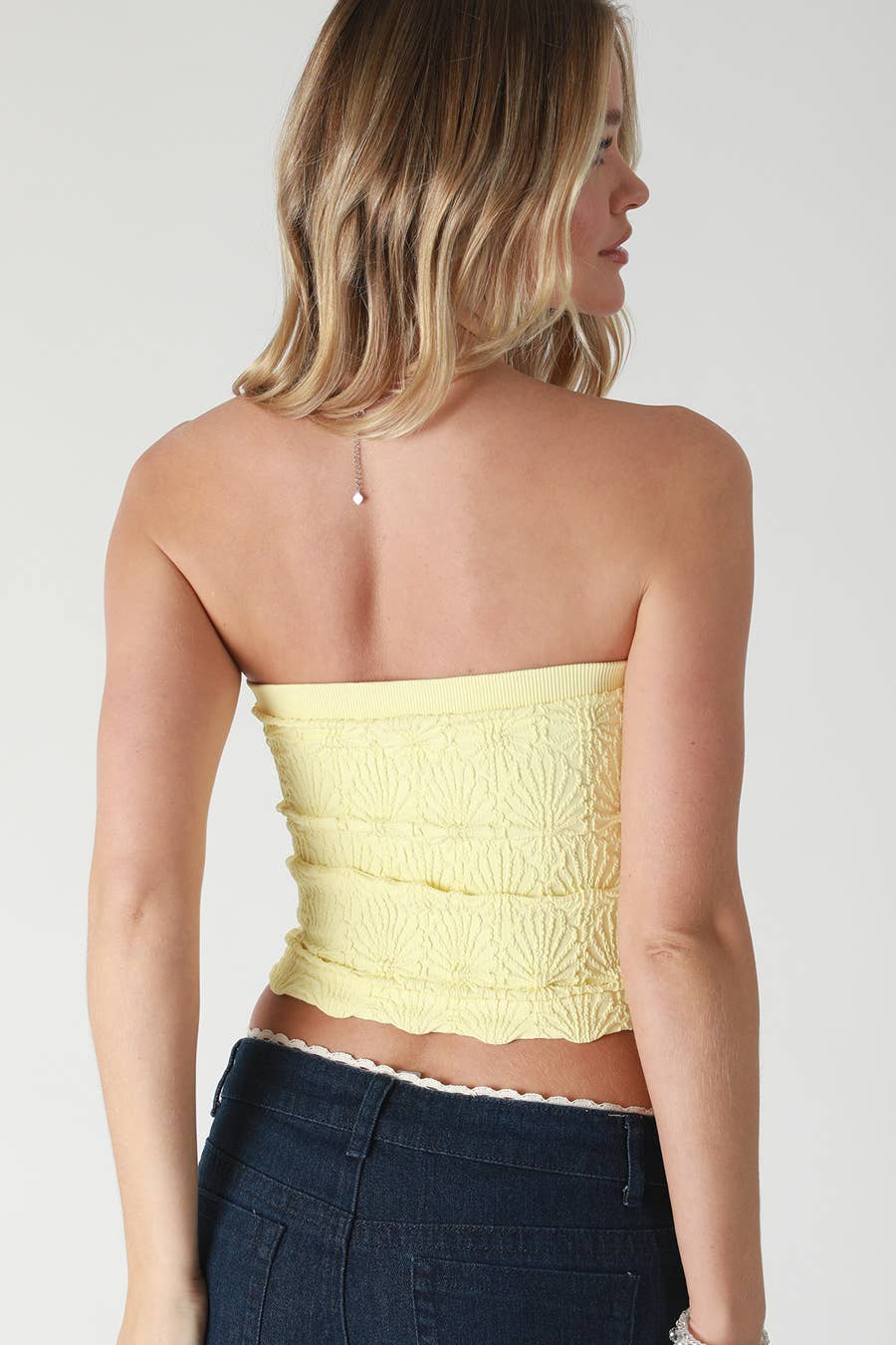 Nassau Lace Textured Tube Top