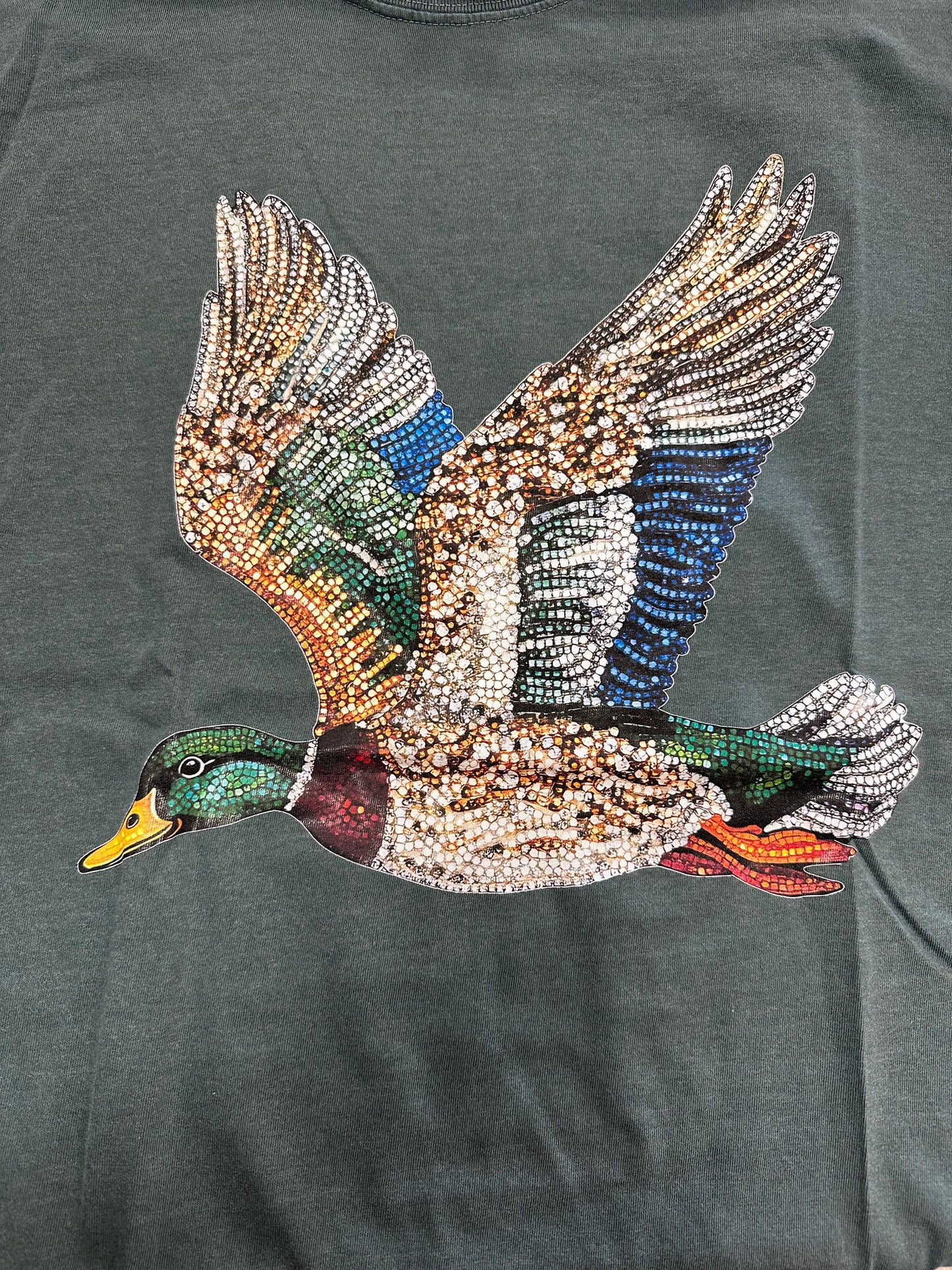 Faux rhinestone duck tee