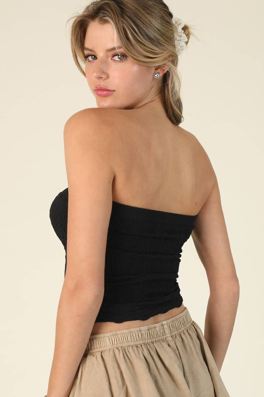 Nassau Lace Textured Tube Top