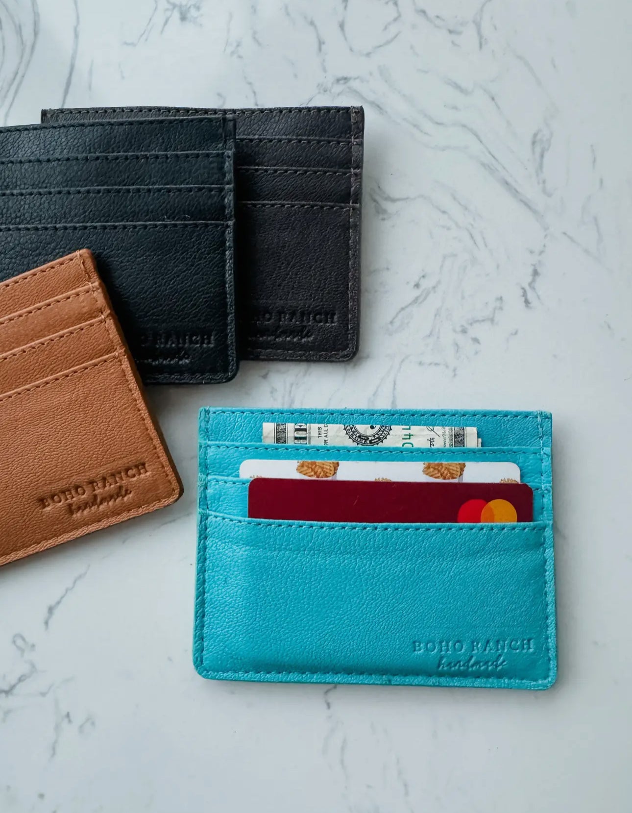 Boot stitch card wallet