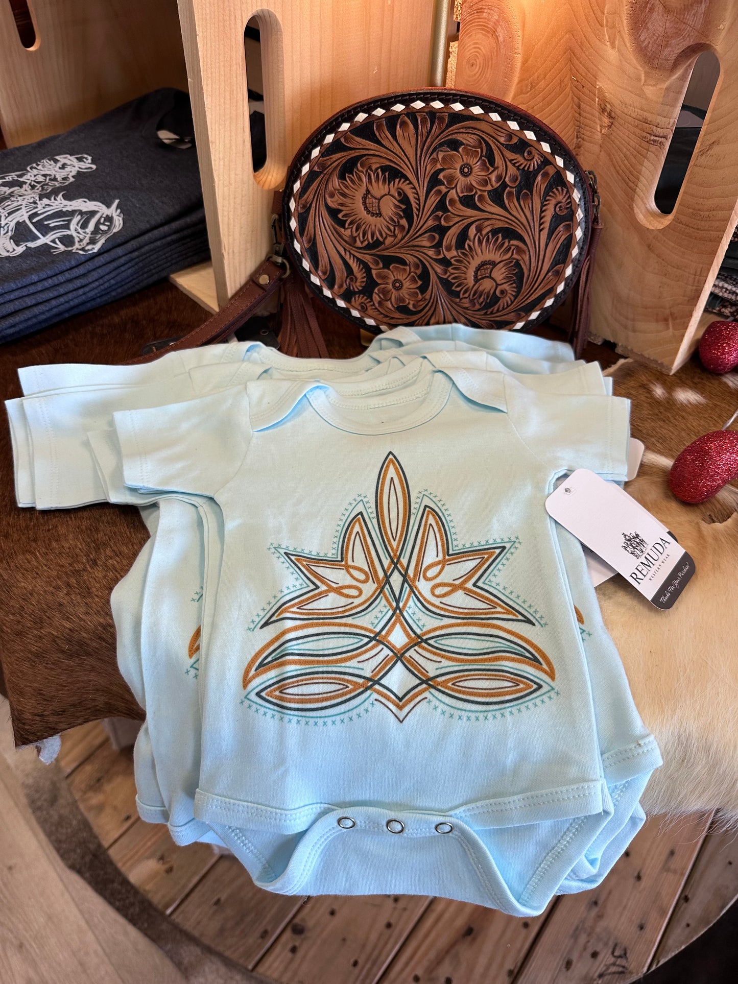 Remuda boot stitch onesie