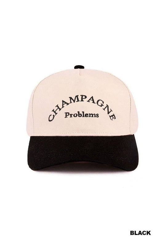 Champagne Problems Two Tone Canvas Cotton Cap