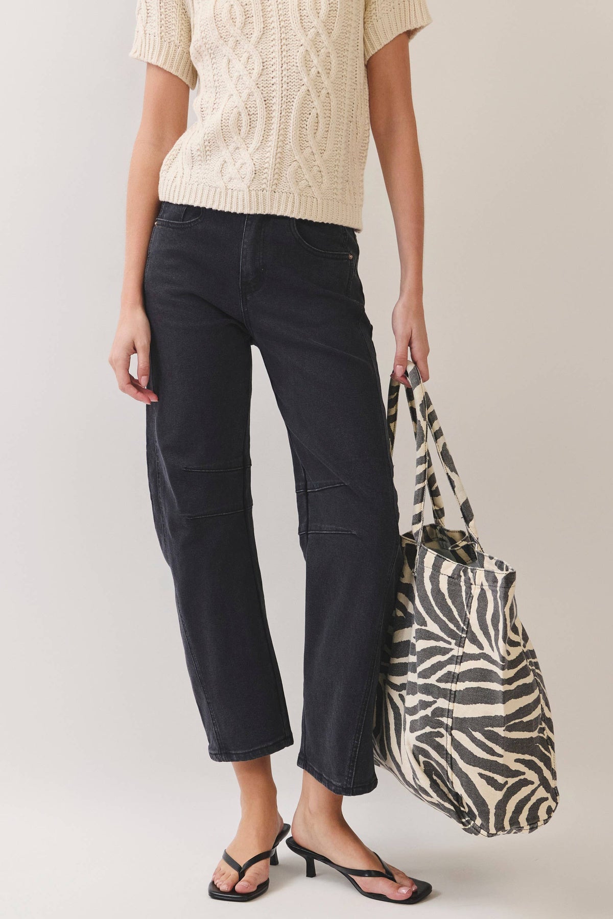 The Outfitter Tote / Zebra Print Canvas