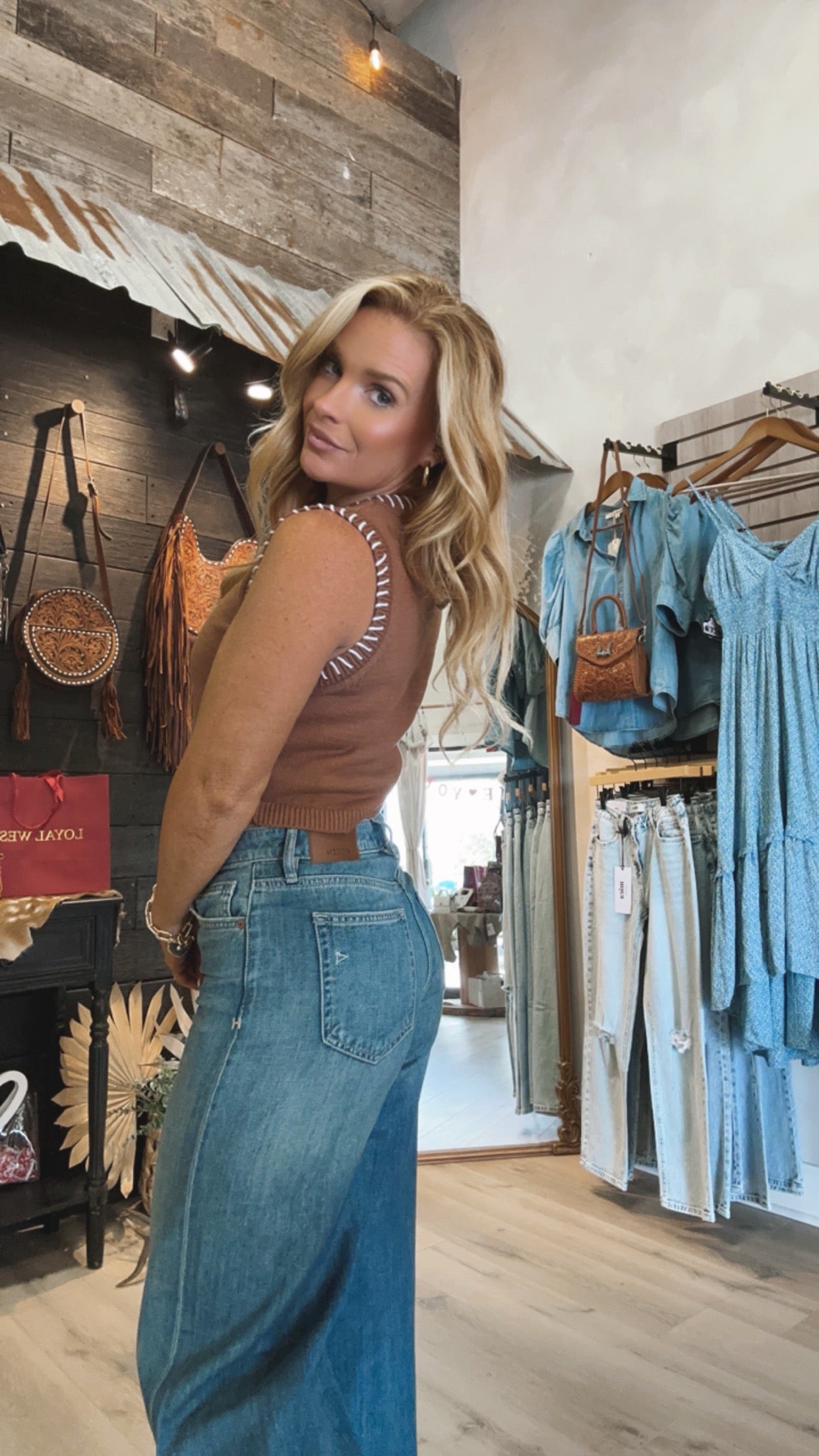 The Ranchers daughter cropped sleeve sweater vest