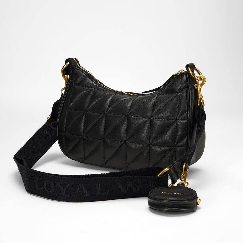 “Loyal West Jolene” Quilted Leather Bag-Black
