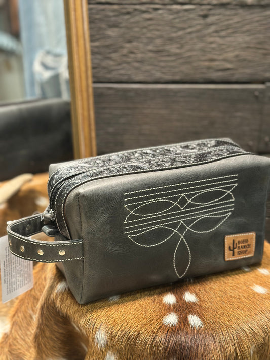 Tooled boot stitch toiletry