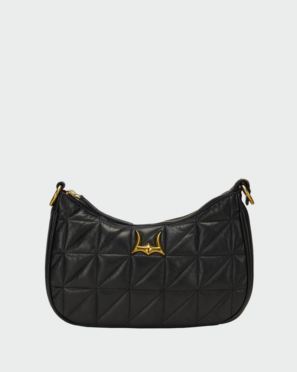 “Loyal West Jolene” Quilted Leather Bag-Black