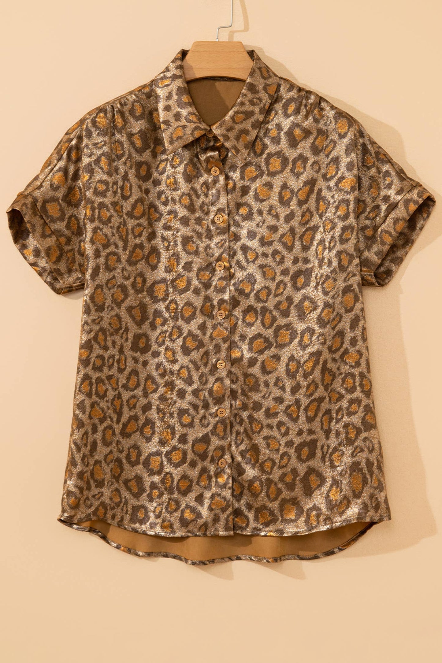 Metallic Leopard Blouse