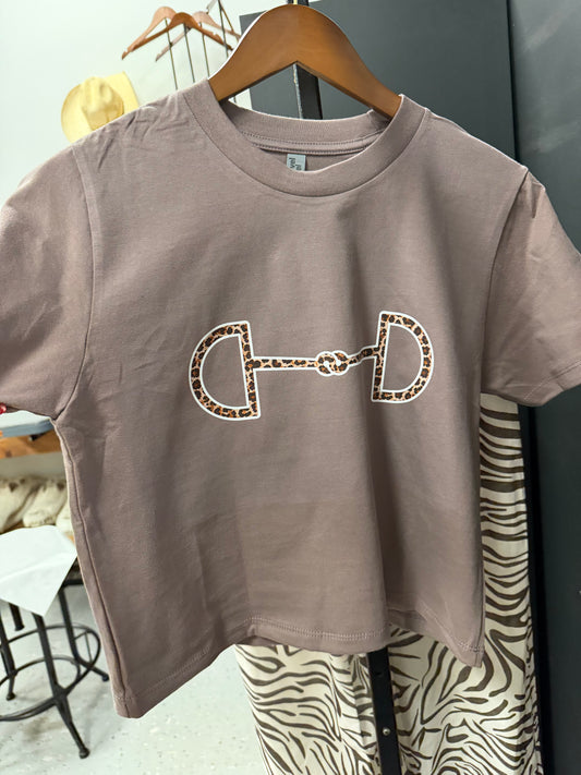 Leopard bit Boxy tee