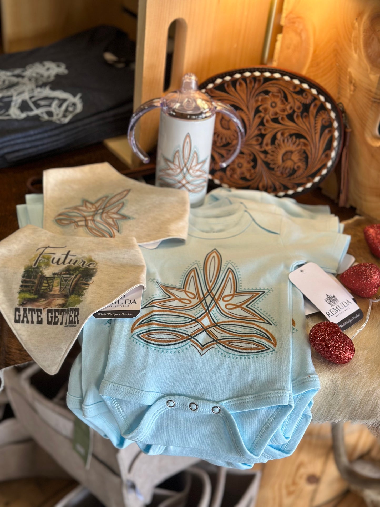 Western boot stitch sippy cup