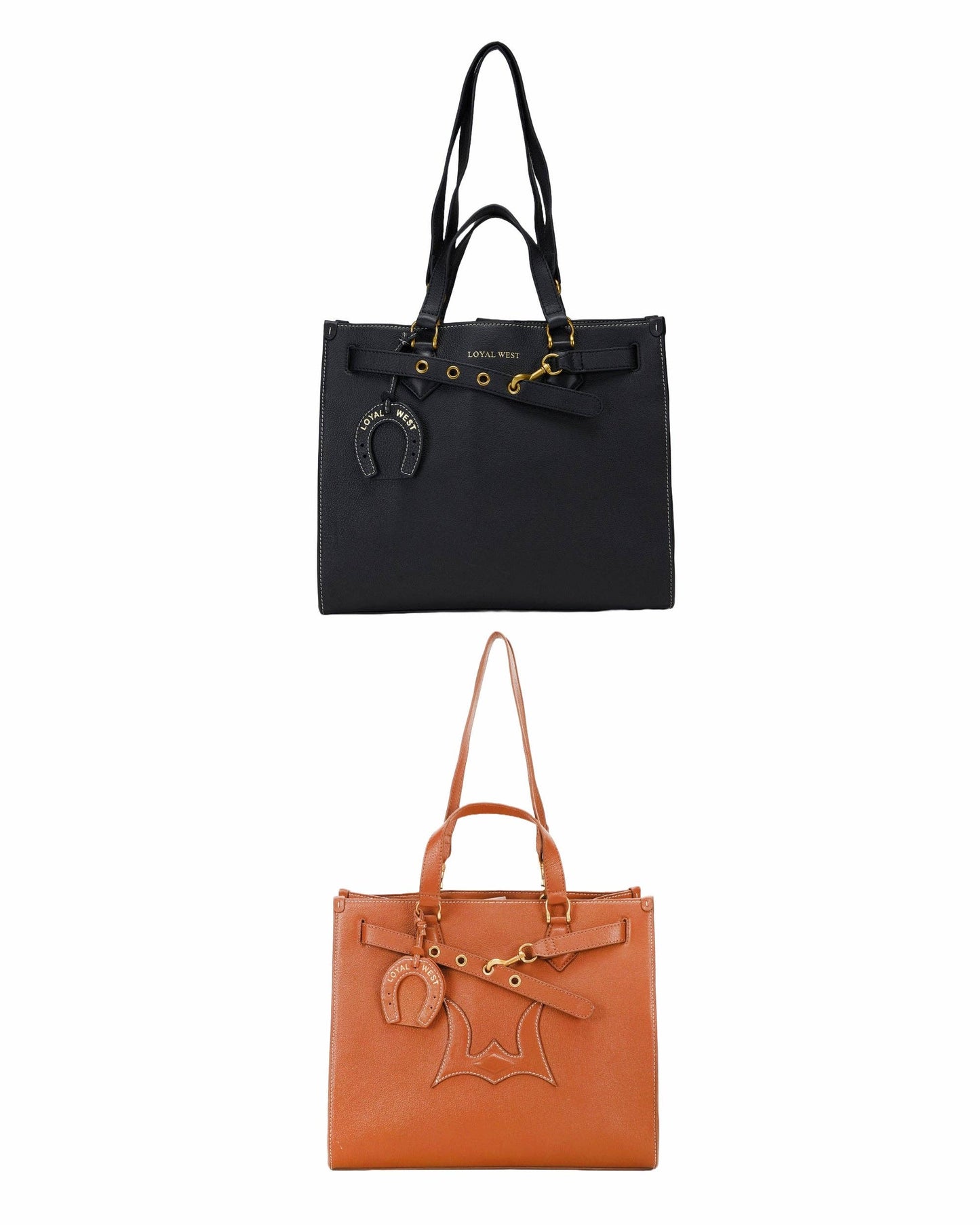 LW Tote Bag In Calfskin - Black