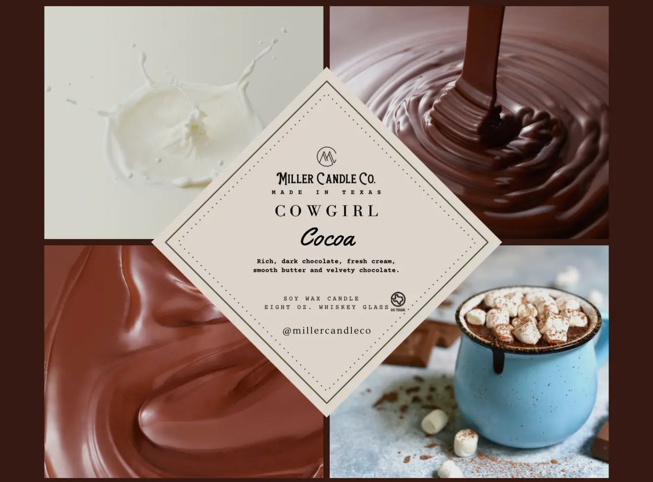 Miller candle co. Soy Candles. Whiskey glass