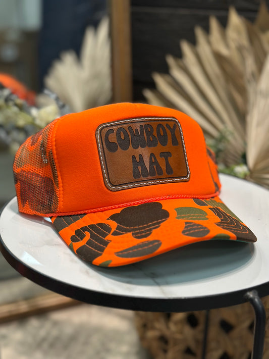 Cowboy hat old school orange