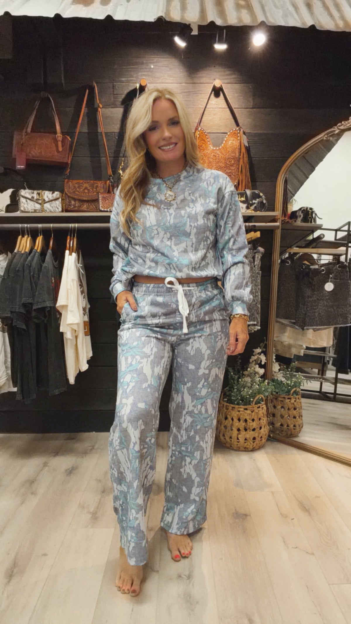 The Ranch Reserve Camo Sweatshirt & Drawstring Pants Set