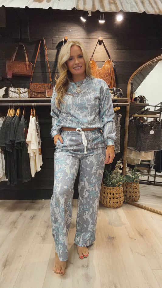 The Ranch Reserve Camo Sweatshirt & Drawstring Pants Set