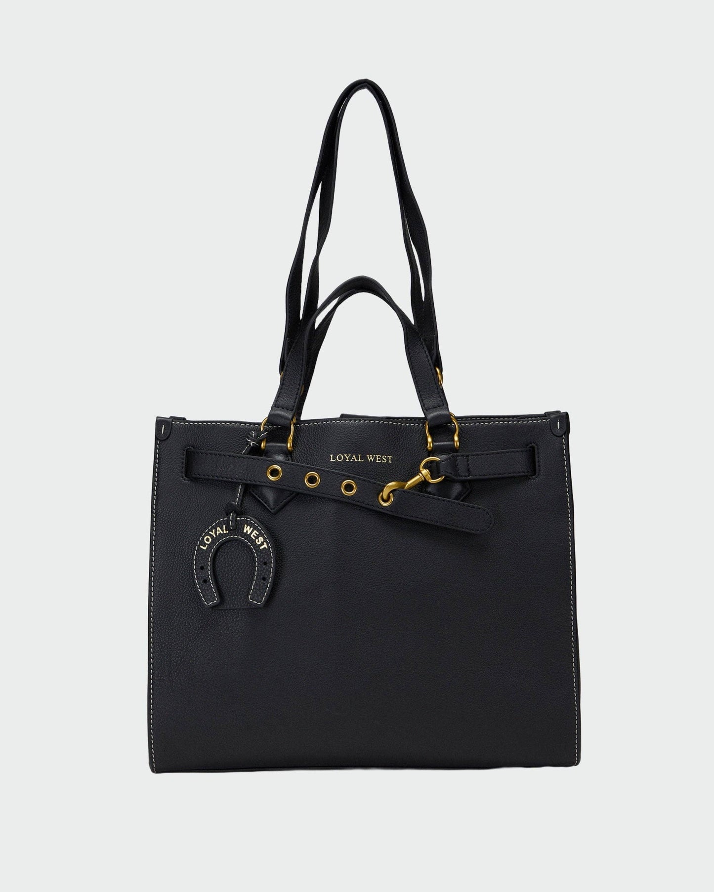 LW Tote Bag In Calfskin - Black
