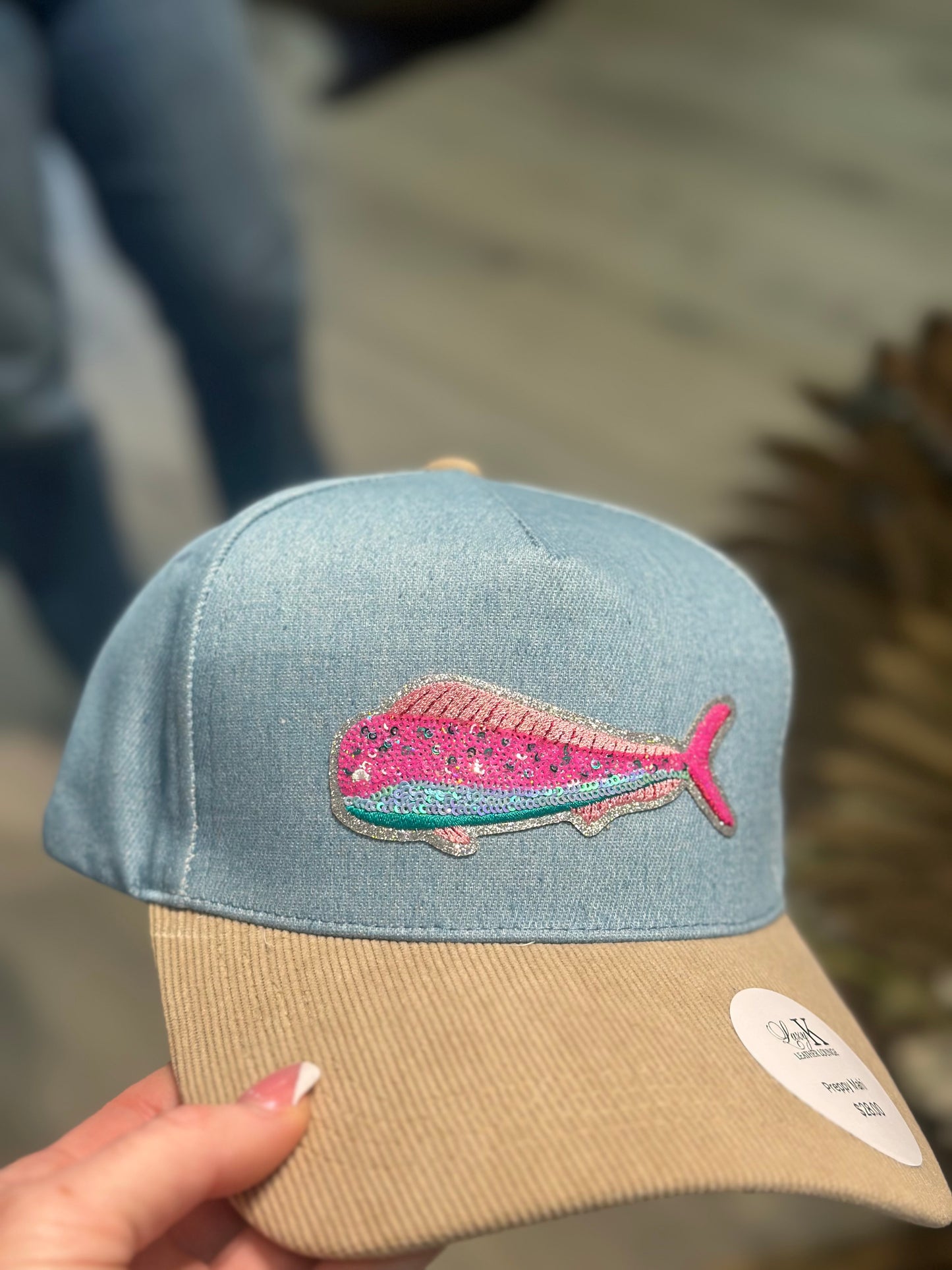 Preppy mahi sequins patch cap