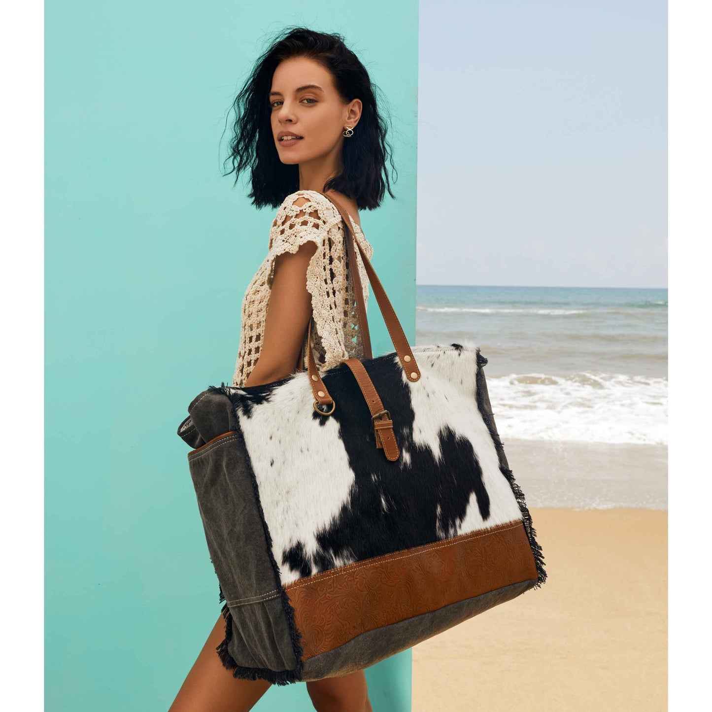 Matty Canvas & Hairon Bag