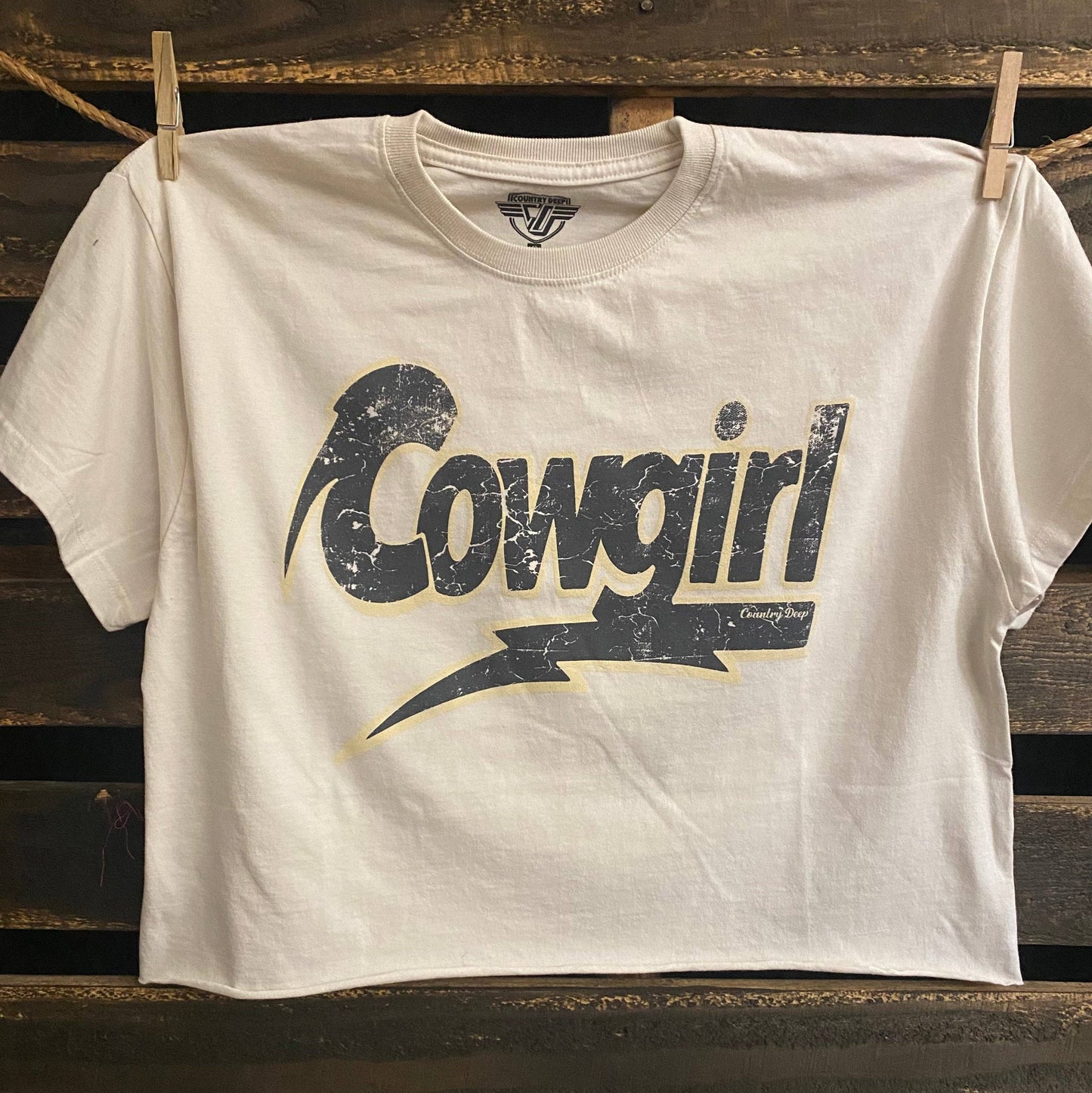 Cowgirl Rocks Vintage Relaxed Crop T-shirt