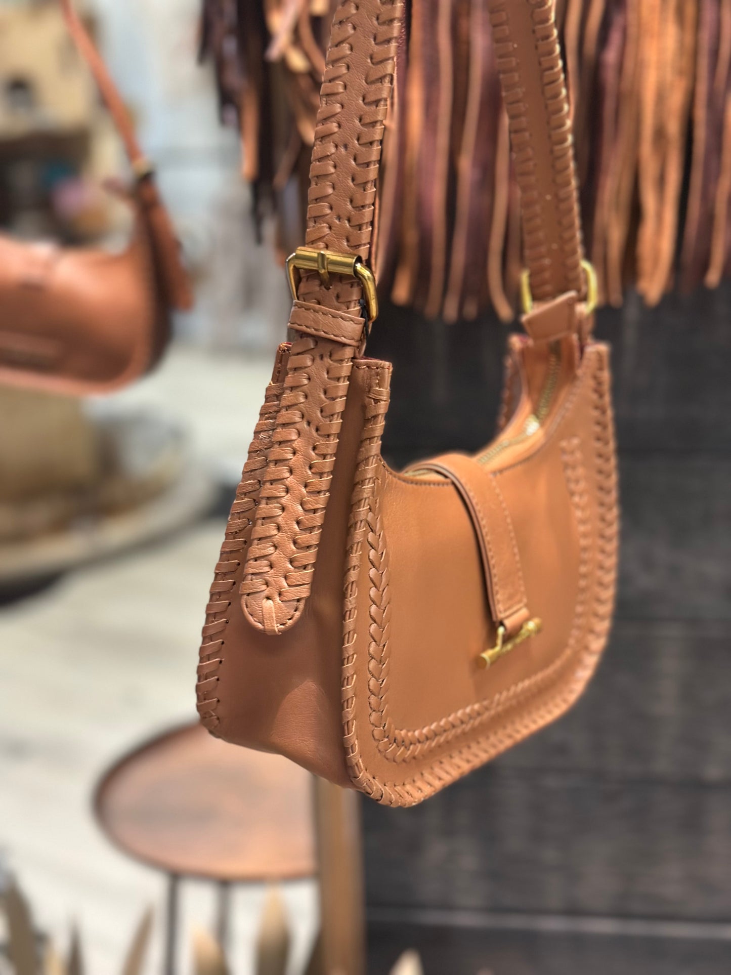 LW Dannia bag - slick leather tan