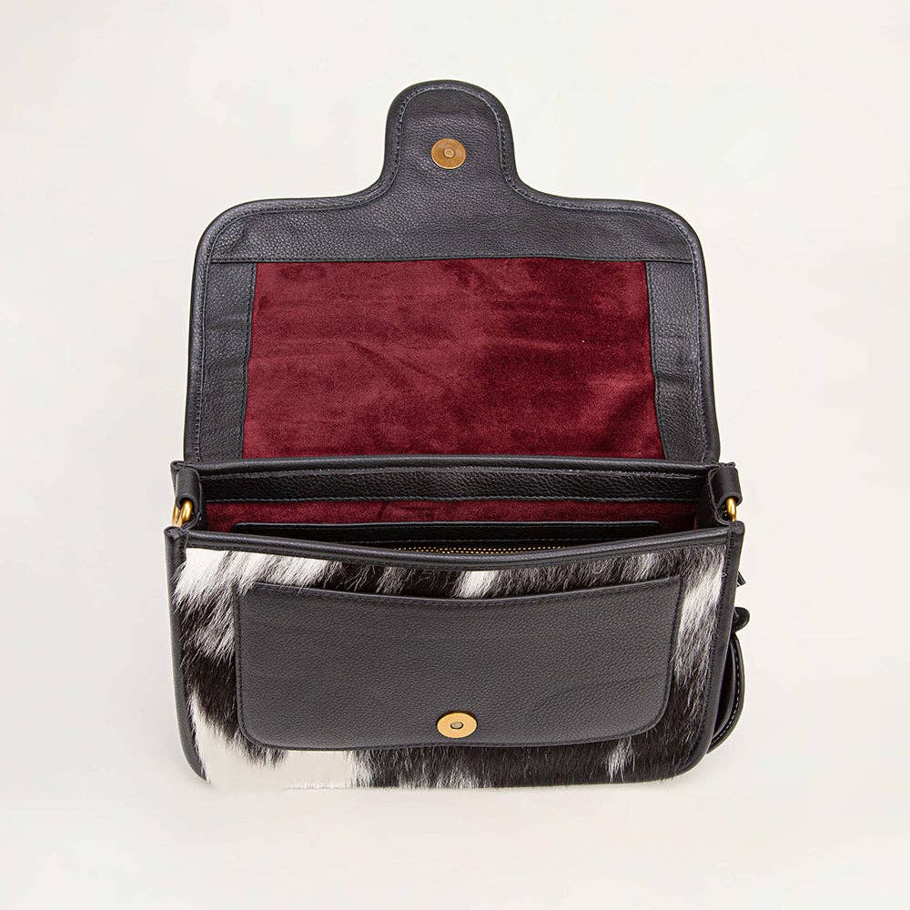Loyal West Shell Medium Purse Black And White