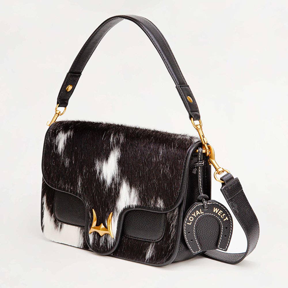 Loyal West Shell Medium Purse Black And White
