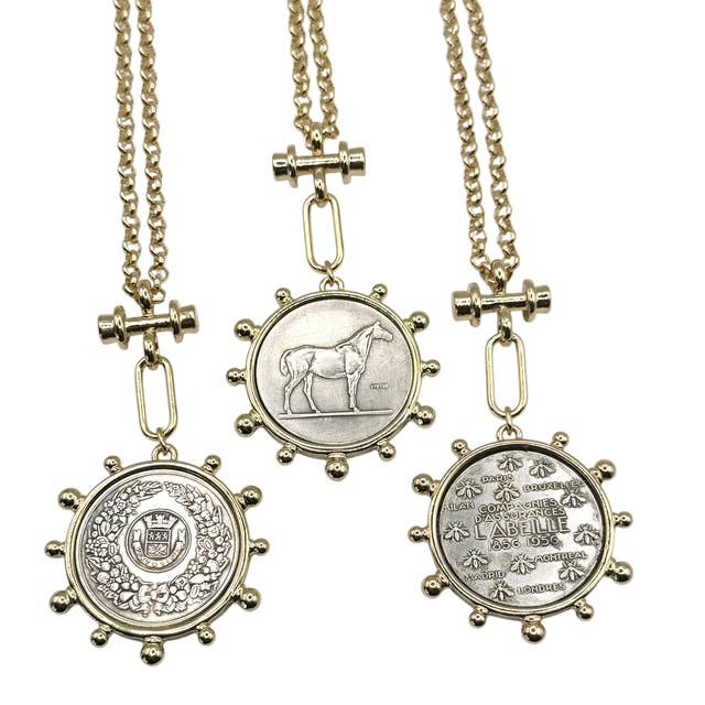The Preakness gold coin necklace