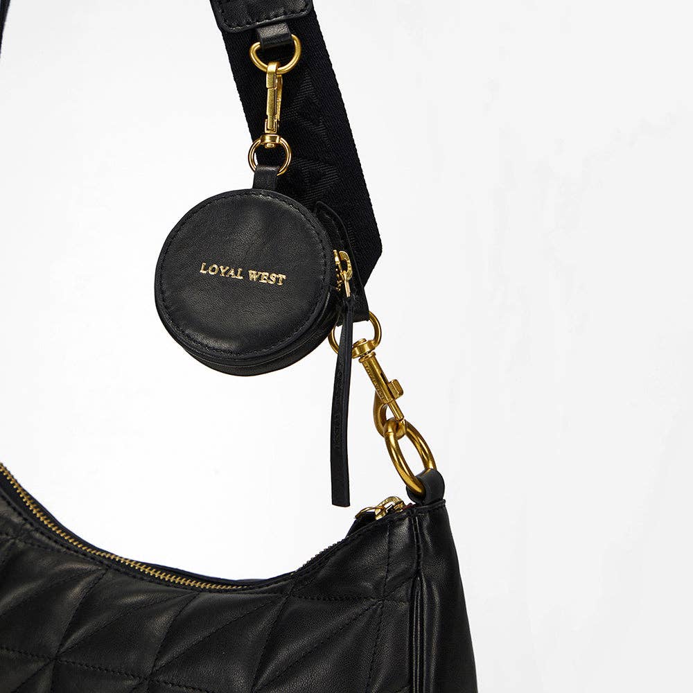 “Loyal West Jolene” Quilted Leather Bag-Black